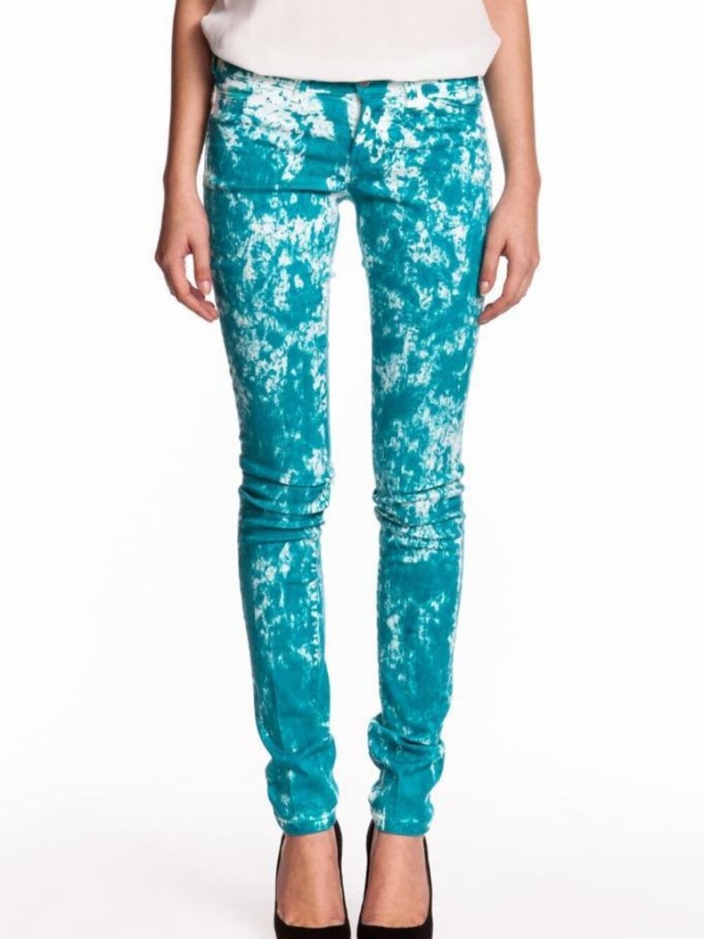 Notify Mycelis Manish Denim Blue MATD080 Super Stretch Acid Wash Tie Dye Teal